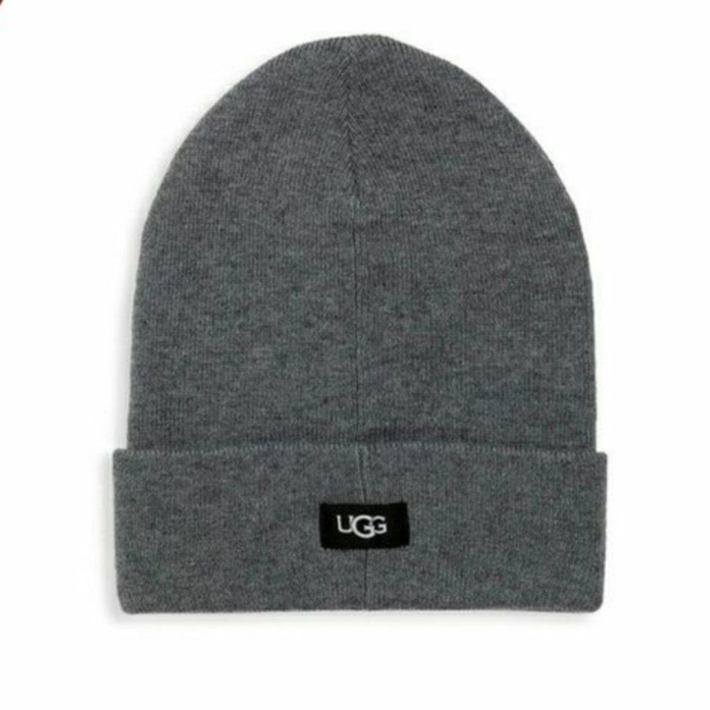 Ugg men's Gray Foldable Cuff Beanie Winter Hat Size OS